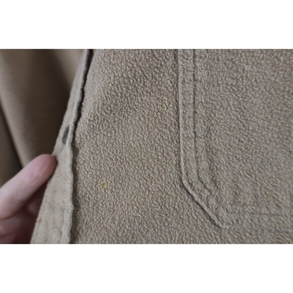 Vtg 90s Abercrombie & Fitch Mens L Distressed Chamois Cloth Button Down Shirt - Picture 6 of 15